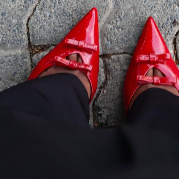 ZARA Faux Patent Leather Heels NWT LAST ONE!!! - Picture 9 of 16